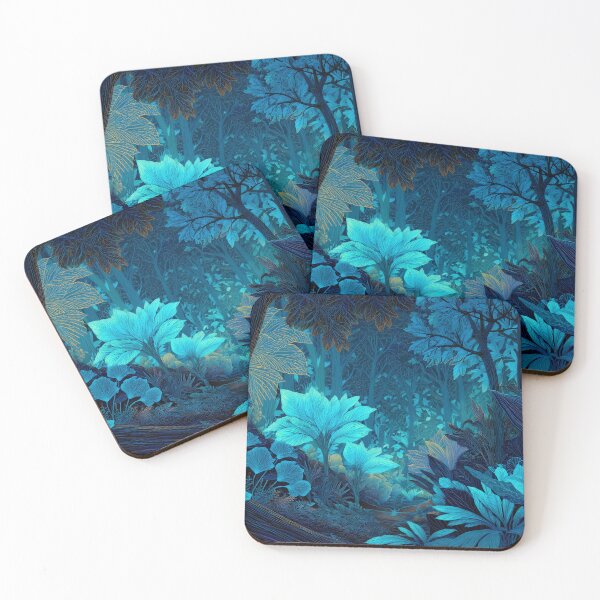 Item preview, Mystical Blue Jungle Forest designed and sold by LuminousFoundry.