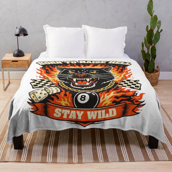 Item preview, Born to Raise Hell Panther – Bold Retro Biker Tattoo Style Vector Art designed and sold by Weasel Graphix.