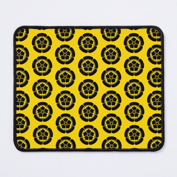 Item preview, Oda Mon Japanese samurai clan black on yellow designed and sold by Digital Homestead.
