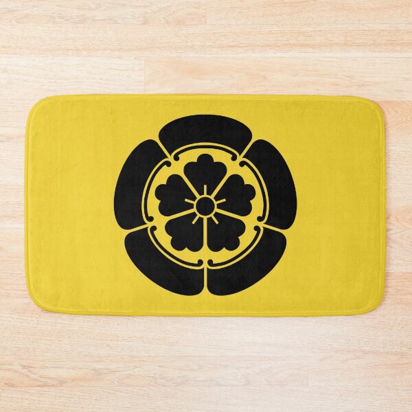 Item preview, Oda Mon Japanese samurai clan black on yellow designed and sold by Digital Homestead.