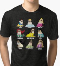 Pug Princesses Tri-blend T-Shirt