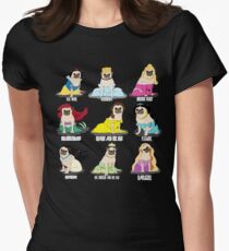 Mops Prinzessinnen Tailliertes T-Shirt für Frauen