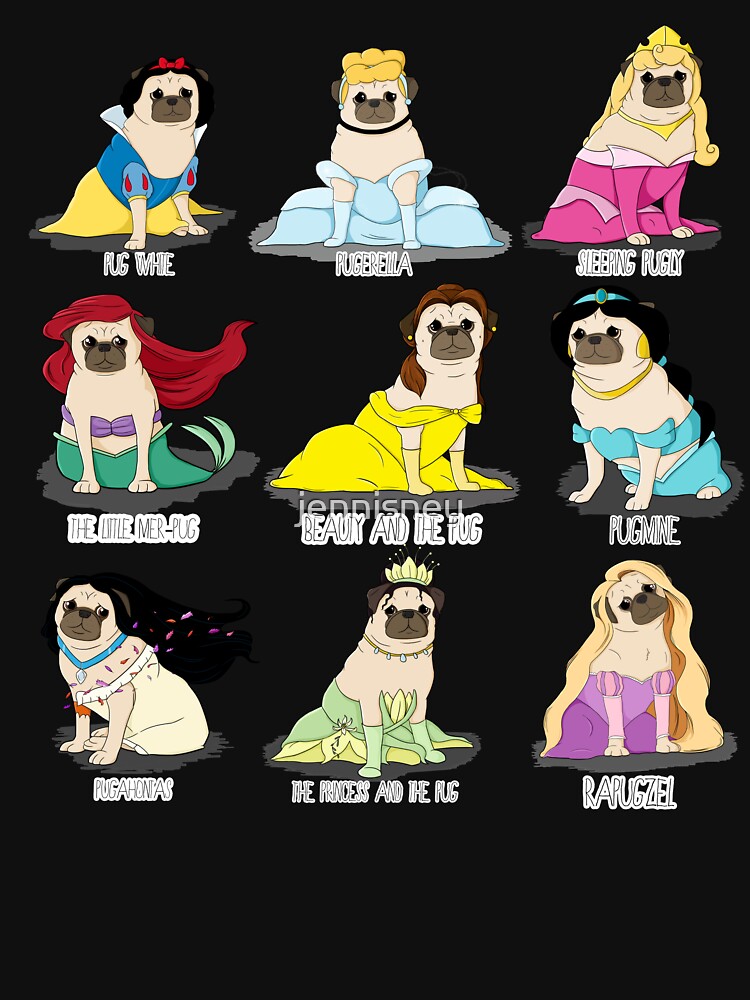 Pug Princesses by jennisney