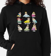 Mops Prinzessinnen Leichter Hoodie