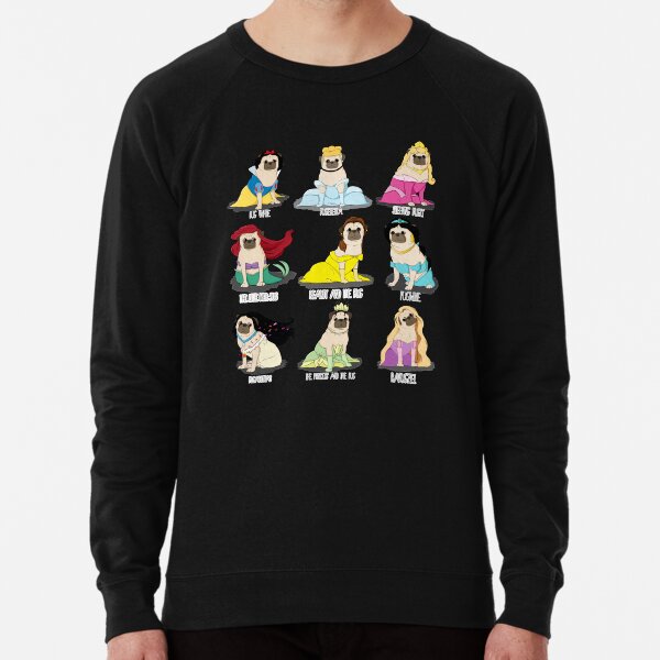 Pug Princesses Lightweight Sweatshirt