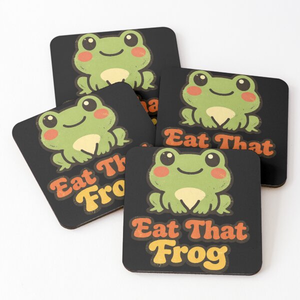 Item preview, Eat That Frog Retro Frog Motivational Vintage Cartoon designed and sold by AMICO77.