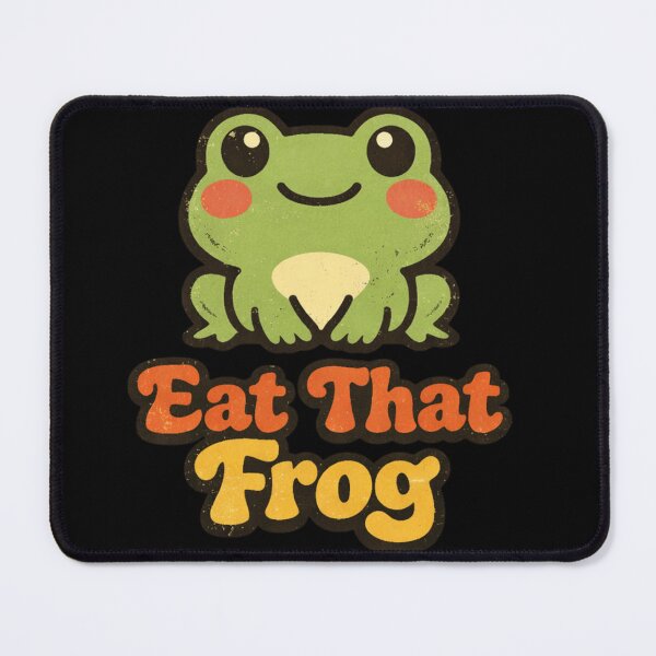 Item preview, Eat That Frog Retro Frog Motivational Vintage Cartoon designed and sold by AMICO77.