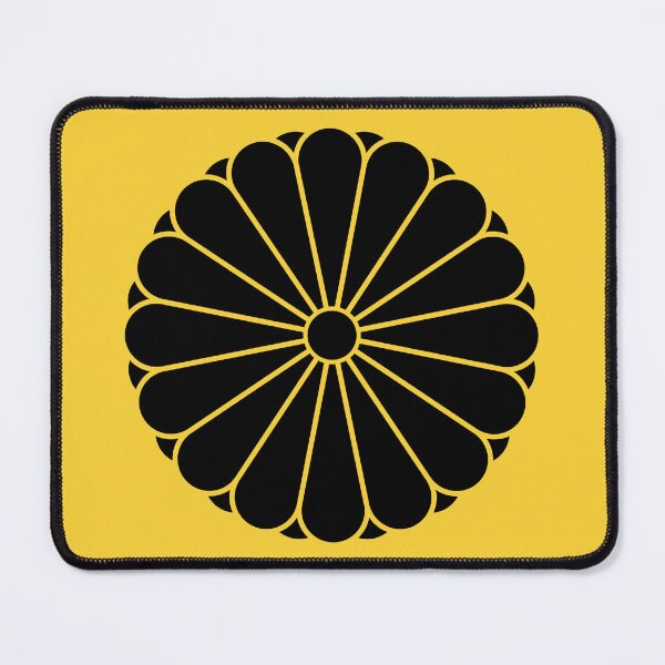 Item preview, Kiku Chrysanthemum Mon in black designed and sold by Digital Homestead.