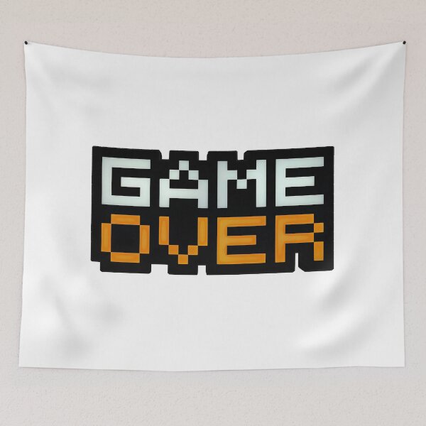 Aperçu de l'œuvre Affiche pixel art GAME OVER - Style arcade rétro 8 bits créée et vendue par DesignArtist.ia.