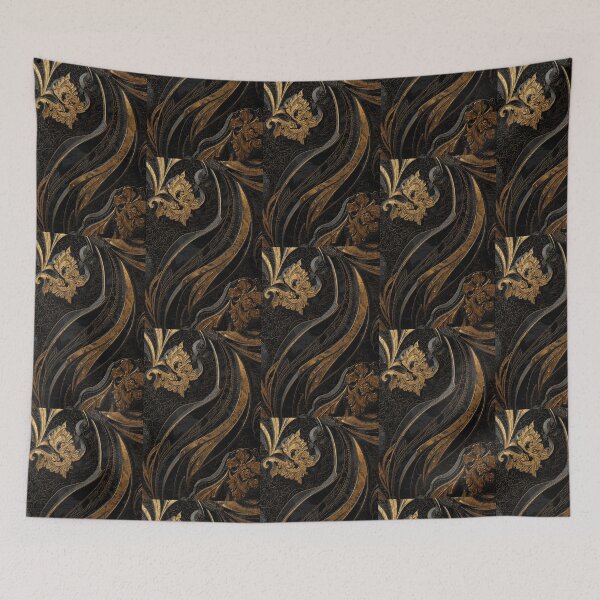 Item preview, Black & Gold Baroque Pattern – Luxury Gothic Home & Phone Accessory Design designed and sold by Goca Shop.