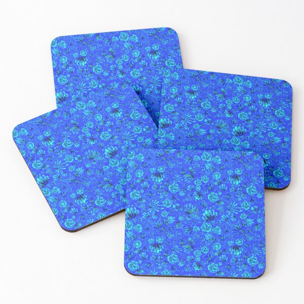 Item preview, Rave Candy Spring Collection 2026: Blacklight neon Blue Flower Party designed and sold by Sunflowerstudio1.