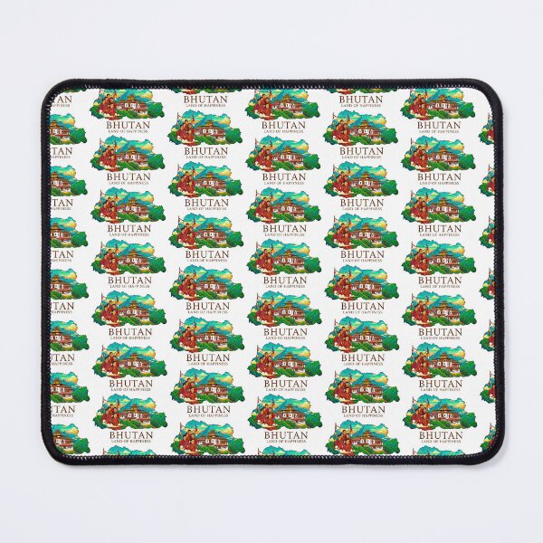 Item preview, Bhutan Map Land of Happiness and Himalayan Monastery Art designed and sold by AbulailArt.