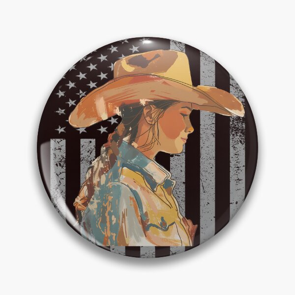 Item preview, Cowgirl Rodeo Bull Riding American Flag designed and sold by erozzz.