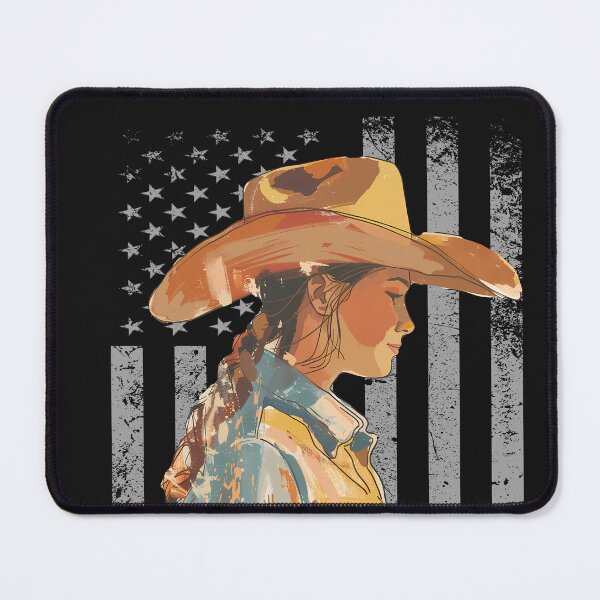 Item preview, Cowgirl Rodeo Bull Riding American Flag designed and sold by erozzz.