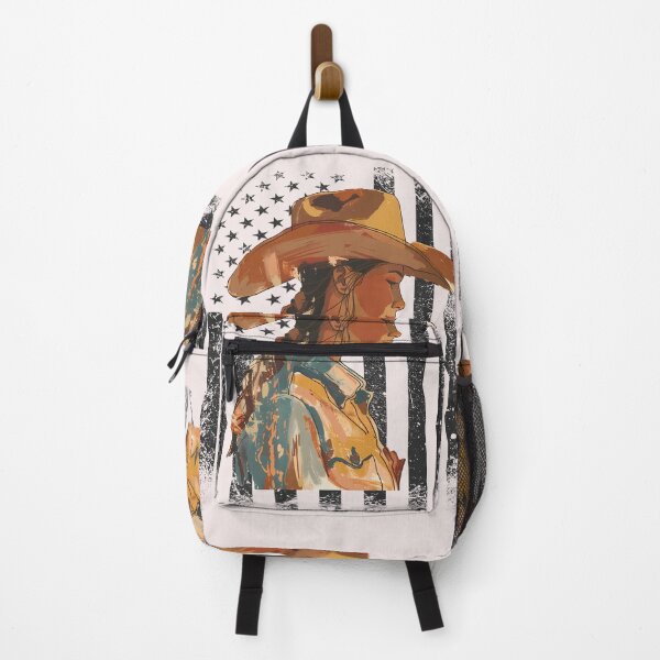 Item preview, Cowgirl Rodeo Bull Riding American Flag designed and sold by erozzz.