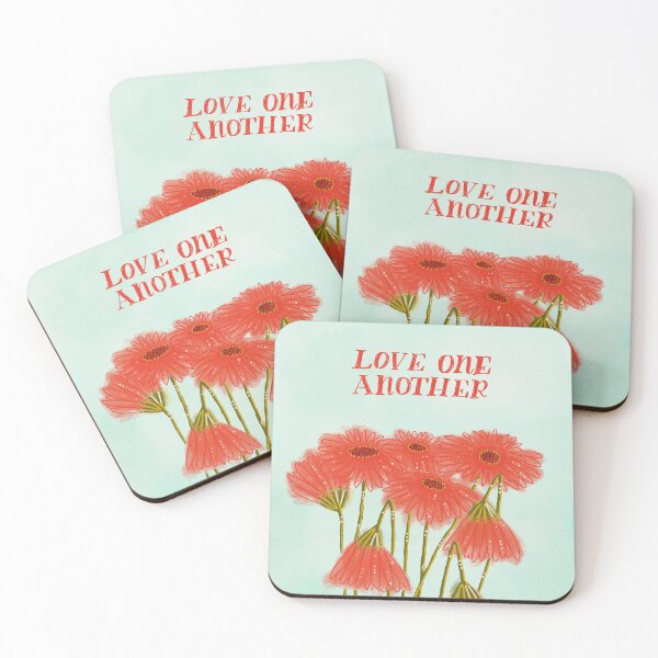 Item preview, love one another red poppies designed and sold by kristinsosadesign.