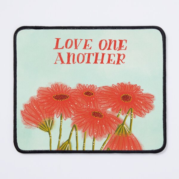 Item preview, love one another red poppies designed and sold by kristinsosadesign.