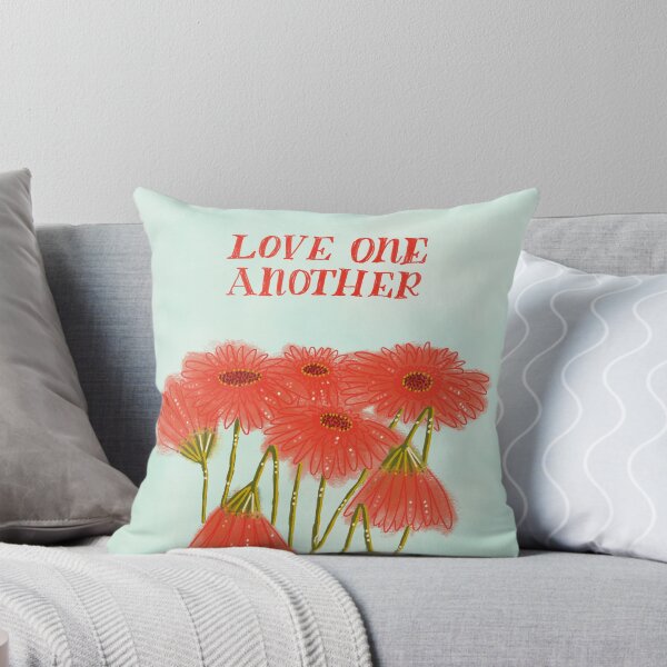 Item preview, love one another red poppies designed and sold by kristinsosadesign.