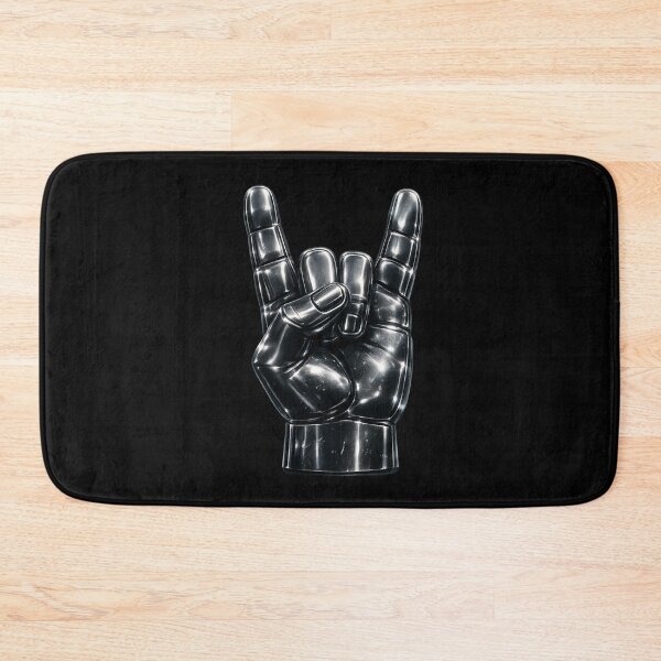 Item preview, Chrome Rock and Roll Metal Hand Sign designed and sold by ThoughtsInTheOpen.
