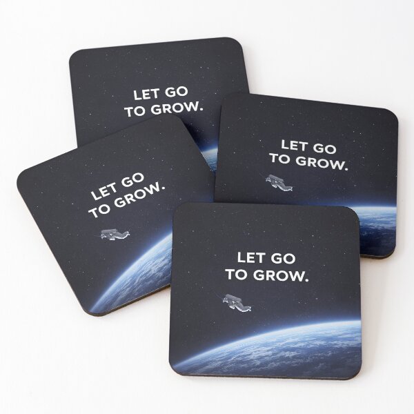 Item preview, Let Go to Grow Motivational Space Quote designed and sold by AbstractAuraArt.