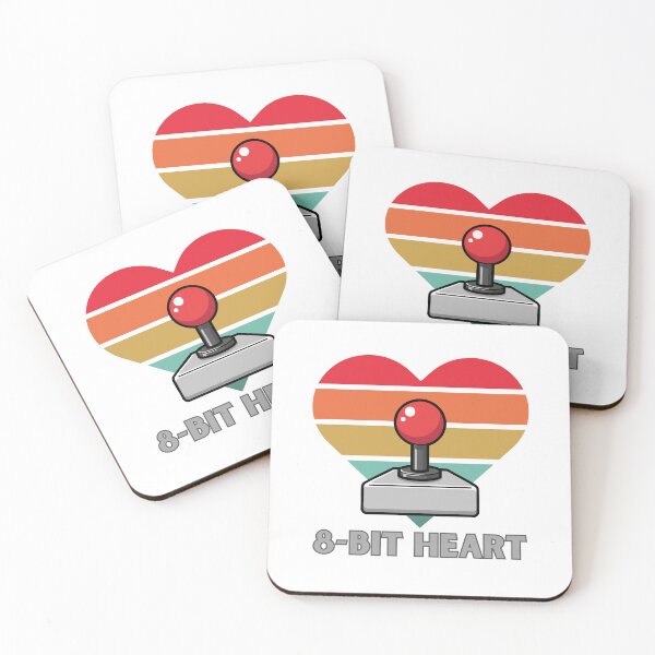 Item preview, 8-Bit Heart Retro Gaming Joystick Design designed and sold by CleanDecor.