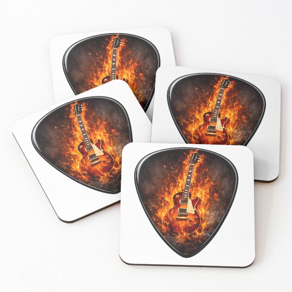 Item preview, Flaming Electric Guitar Pick designed and sold by ThoughtsInTheOpen.