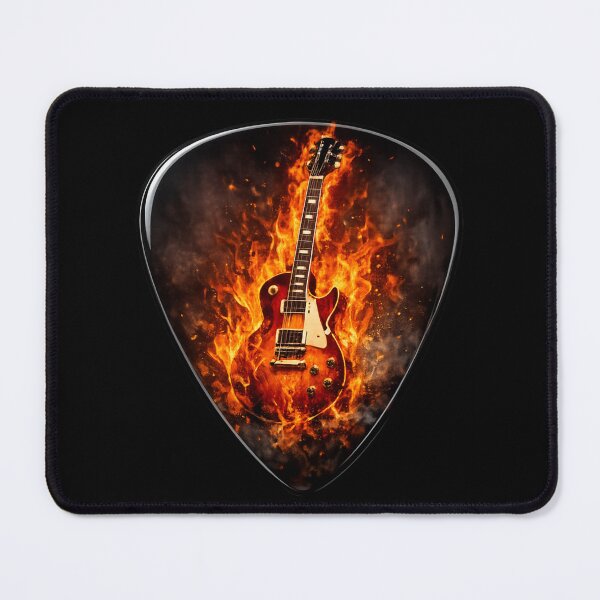Item preview, Flaming Electric Guitar Pick designed and sold by ThoughtsInTheOpen.