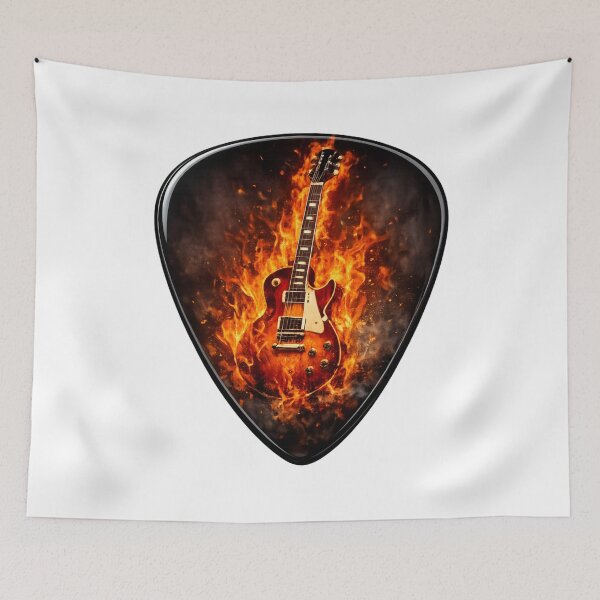 Item preview, Flaming Electric Guitar Pick designed and sold by ThoughtsInTheOpen.
