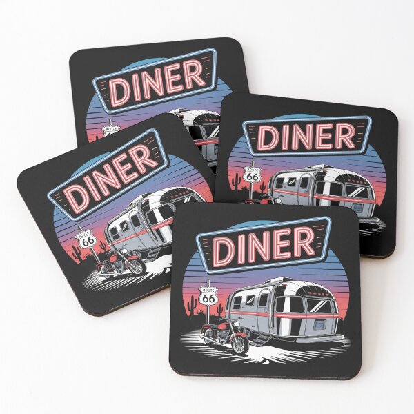 Item preview, Route 66 Retro Diner Camper – Vintage Road Trip RV Travel Design designed and sold by HubCreates.