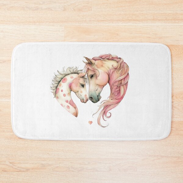 Item preview, Two Horses Forming a Heart – Whimsical Illustration designed and sold by Saxon Designs.