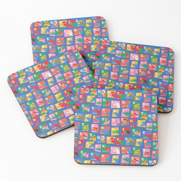 Item preview, Colorful Animal Alphabet Pattern | Cute ABC Animals for Kids Nursery, Classroom & Playroom designed and sold by Carrie Cantwell Art.