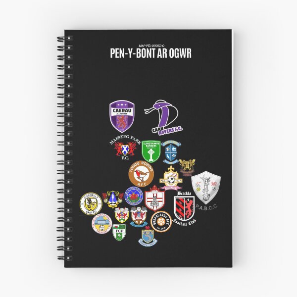 Item preview, Map Pêl-droed o pen-y-bont ar ogwr (Bridgend) designed and sold by Footy-Maps.