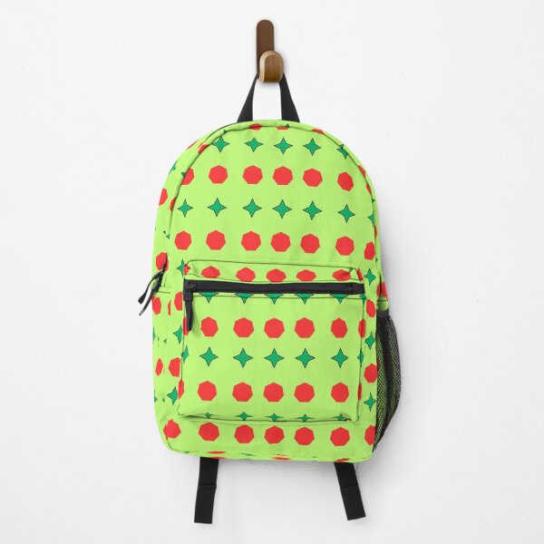 Item preview, Green Stars and Red Heptagons on Lime background pattern designed and sold by fev-rocks.