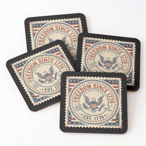 Item preview, Freedom Since 1776 – Vintage Patriotic Stamp Design designed and sold by relso.