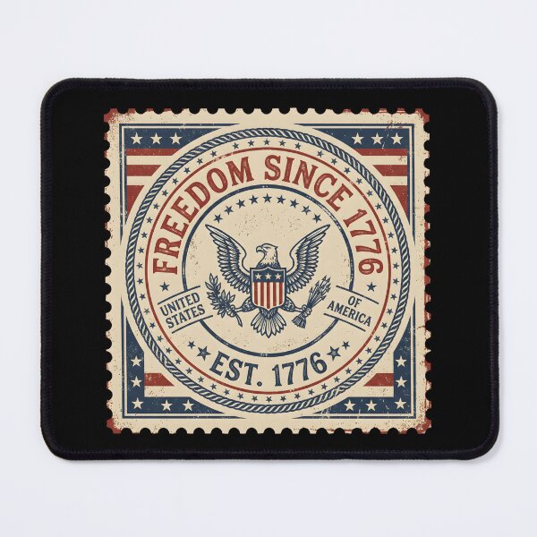 Item preview, Freedom Since 1776 – Vintage Patriotic Stamp Design designed and sold by relso.