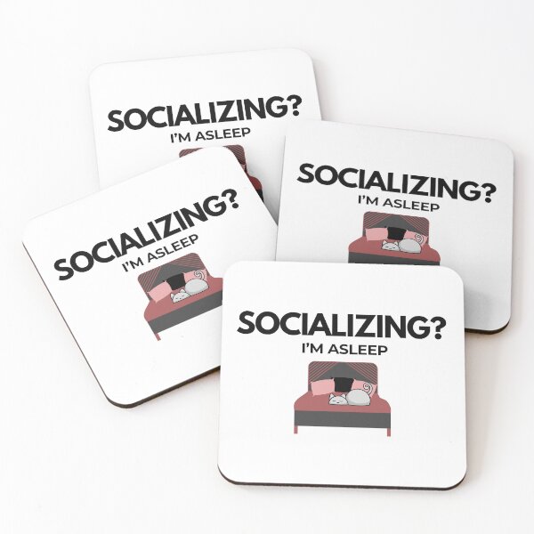 Item preview, Introvert Cat Meme Socializing I’m Asleep – Funny Antisocial Cat | The Introvert Cat Diaries designed and sold by ade-datt.