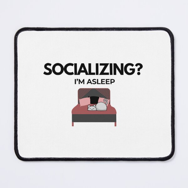 Item preview, Introvert Cat Meme Socializing I’m Asleep – Funny Antisocial Cat | The Introvert Cat Diaries designed and sold by ade-datt.