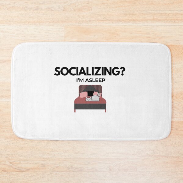 Item preview, Introvert Cat Meme Socializing I’m Asleep – Funny Antisocial Cat | The Introvert Cat Diaries designed and sold by ade-datt.