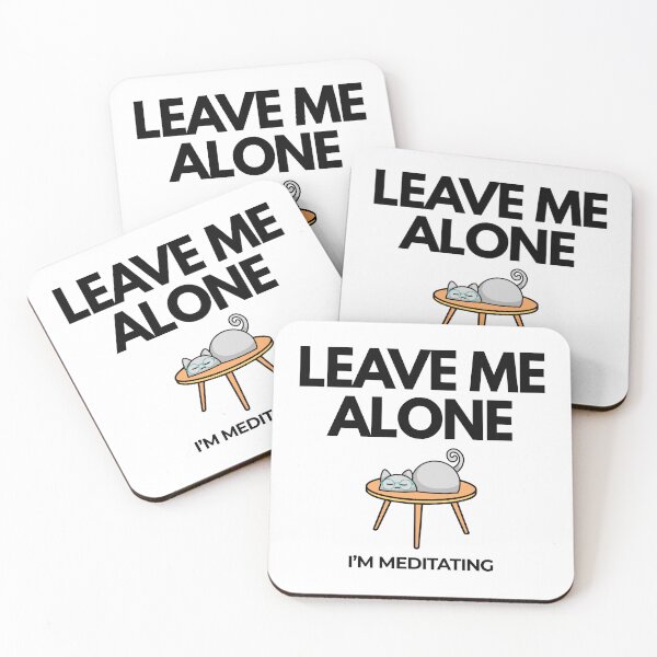 Item preview, Introvert Cat Meme Leave Me Alone I’m Meditating – Funny Antisocial Cat | The Introvert Cat Diaries designed and sold by ade-datt.