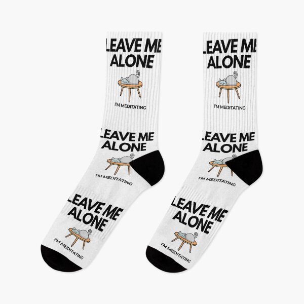 Item preview, Introvert Cat Meme Leave Me Alone I’m Meditating – Funny Antisocial Cat | The Introvert Cat Diaries designed and sold by ade-datt.
