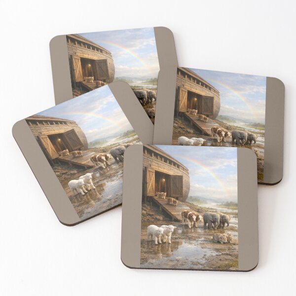Item preview, Noah’s Ark Rainbow Promise Biblical Scene designed and sold by BROHLine Studio.