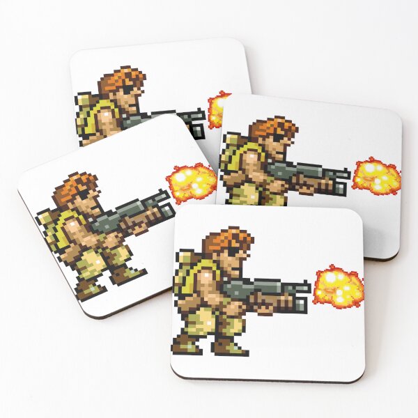 Item preview, Pixel Art Commando Bazooka Fire - Retro 16-Bit Action Gaming Print designed and sold by DesignArtist.ia.