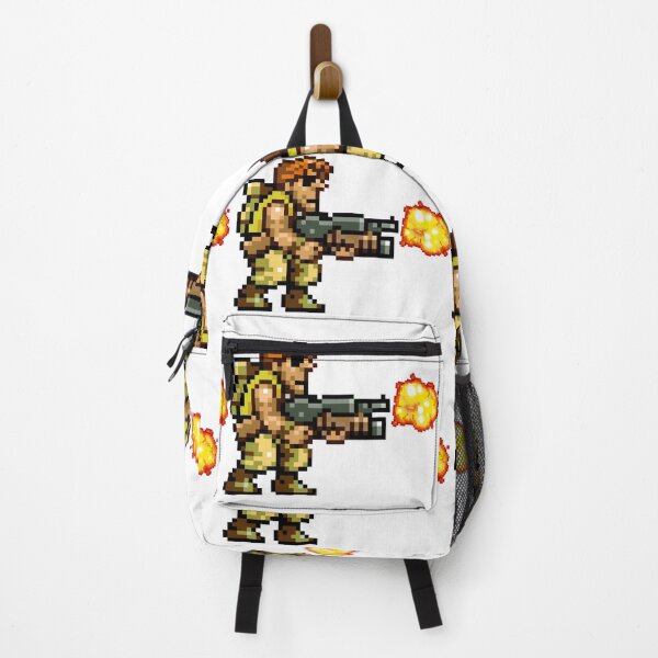Item preview, Pixel Art Commando Bazooka Fire - Retro 16-Bit Action Gaming Print designed and sold by DesignArtist.ia.