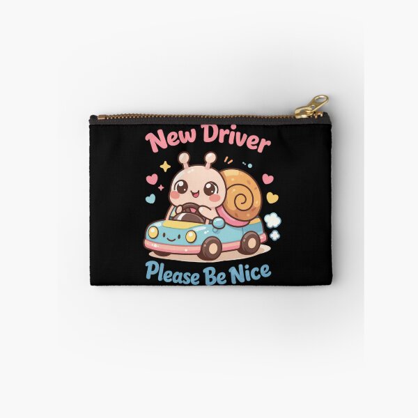 Item preview, New Driver Please Be Nice – Cute Snail Driving Car Funny Kawaii Sticker designed and sold by AMICO77.