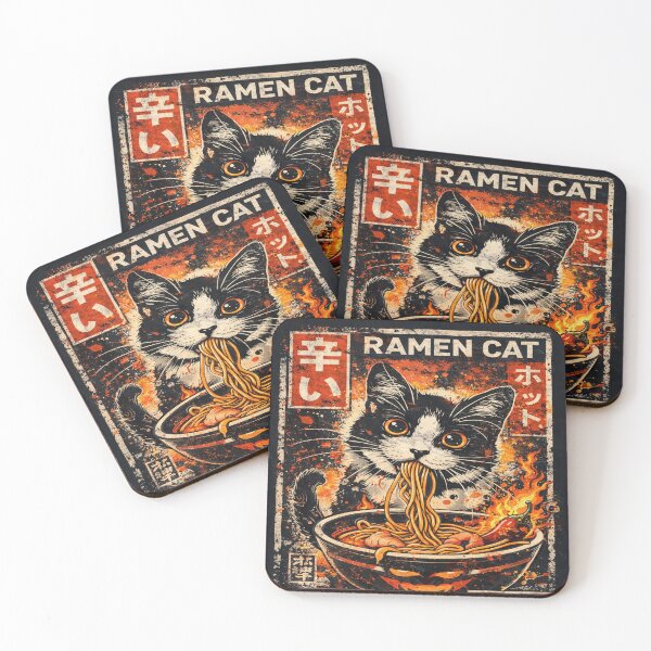 Item preview, Ramen Noodles Cat designed and sold by sevenvisuals.