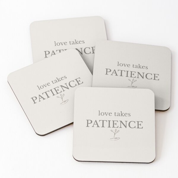 Item preview, Love Takes Patience Minimalist Growth Quote designed and sold by Minimalist Typography.