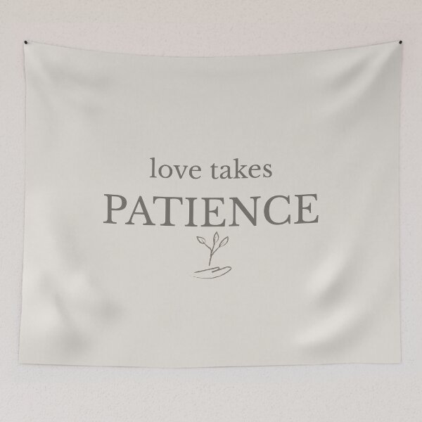 Item preview, Love Takes Patience Minimalist Growth Quote designed and sold by Minimalist Typography.