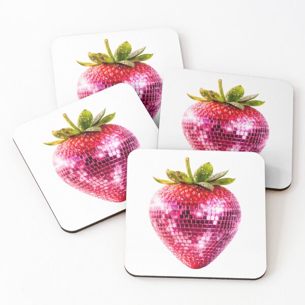 Item preview, Pink Glitter Disco Ball Strawberry designed and sold by RedSwagStore.