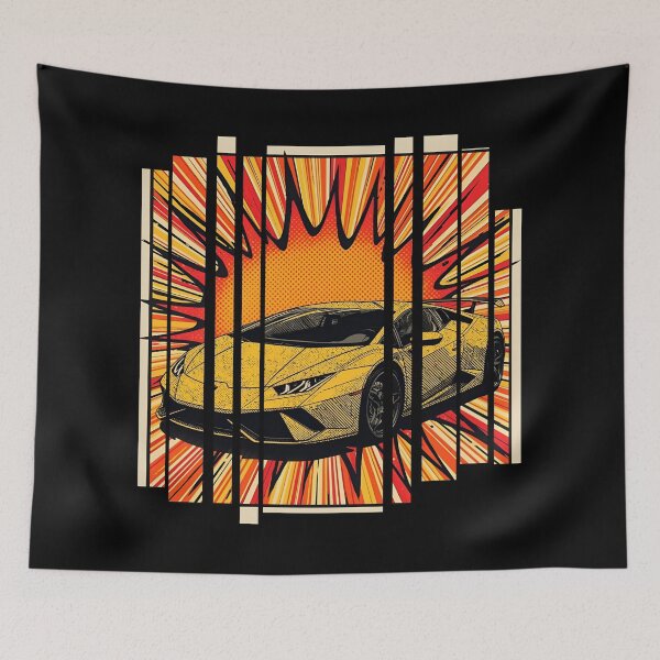 Item preview, Lamborghin Huracá EVO, 60s comic energy Born to Roar 12 designed and sold by Neon G.