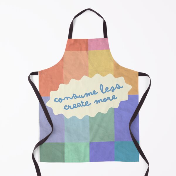 Item preview, Consume Less Create More Anticonsumption Cute Rainbow Quote designed and sold by Rubyfruit Press.